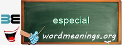 WordMeaning blackboard for especial